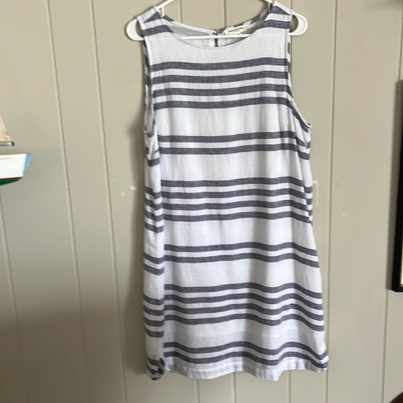 Size M Sleeveless linen and cotton dress from Beach Lunch Lounge. Blue/white - Picture 1 of 5